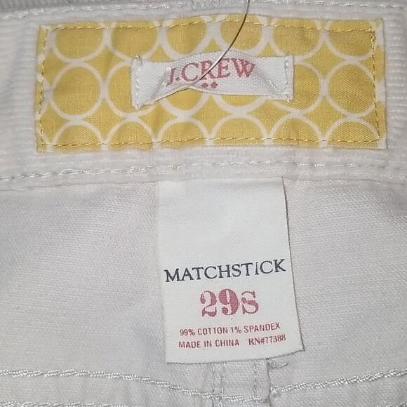 J CREW MATCHSTICK CORDUROY JEANS-NWT - Picture 6 of 7